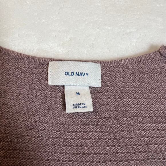Old Navy Textured V-Neck Tunic Sweater Size Medium Casual Layers Effortless - Picture 5 of 8